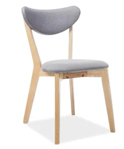 BRANDO – Jídelní čalouněná židle šedá/dub