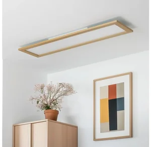 Brilagi LED Stropní Svítidlo SlimFrame Wood 58W Hnědé 124x34 cm