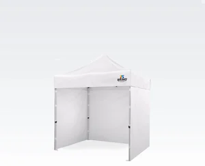 BRIMO Nůžkový stan 2x2 m, bílý, s třemi bočními stěnami, ocelová konstrukce