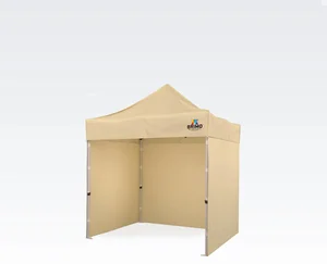 BRIMO Nůžkový stan 2x2 m s třemi bočními stěnami, béžový, ocelový rám