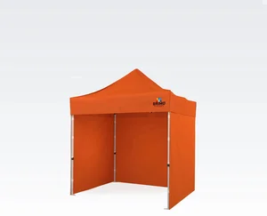 BRIMO Nůžkový stan 2x2m s třemi stranami, oranžový, ocelový rám