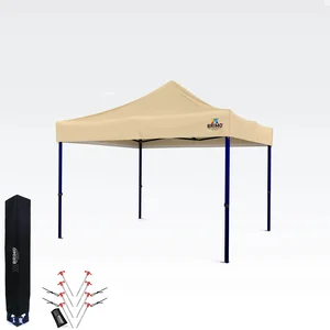 BRIMO Nůžkový stan 3x3 m Béžový, bez bočních stěn, ocelová konstrukce