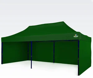 Brimo Nůžkový stan 3x6 m s 3 bočními stěnami, zelený