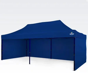 BRIMO Nůžkový stan 3x6 m s 3 stěnami, modrý
