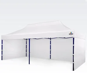 Brimo Nůžkový stan 3x6m s třemi bočními stěnami, bílý - odolná ocelová konstrukce