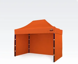 BRIMO Rozkládací stánek 2x3 m s 3 stěnami, oranžový, ocel