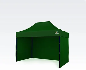 BRIMO Rozkládací stánek 2x3 m s třemi stěnami, zelený, ocelový rám