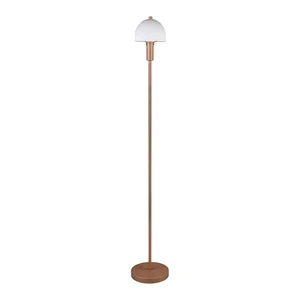 Bronzová stojací lampa Glenn s skleněným stínidlem