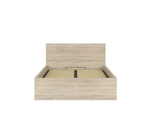 BRW Tetrix 140 cm postel s výklopným roštem a úložným prostorem, dub sonoma