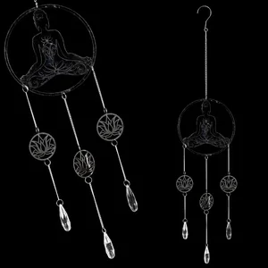 Budha ZK6631 SIL – kovová dekorace na zavěšení