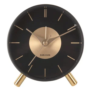 Budík Ø 11 cm se zlatým diskem – Karlsson