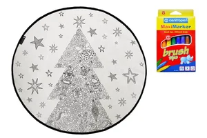 Butter Kings kruhový omalovánkový koberec Nut Cracker 130 cm