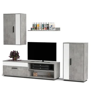 CABAL Obývací stěna beton/bílá