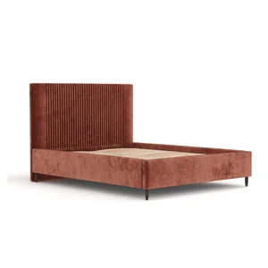 Čalouněná postel Etero 180x200 cm, cihlová, s úložným prostorem