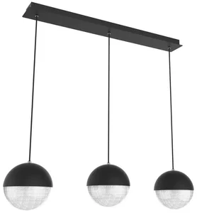 Candellux LED Lustr FURNI 3xLED/5W/230V Černý