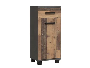 CANELU koupelnová spodní skříňka tmavě šedý beton / old-wood vintage, 5 let záruky