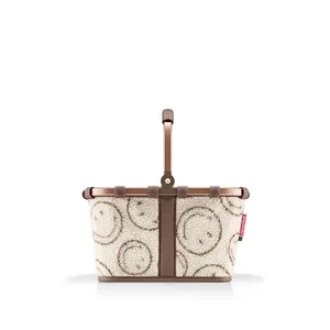 Carrybag XS Reisenthel – kompaktní košík s hliníkovým rámem, Smiley® teddy chocolate