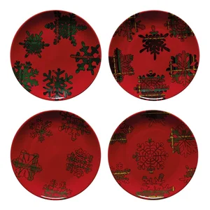 Casafina Snowflake sada 4 dekorativních talířů 21,6 cm