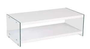 Casarredo BIBIONE Konferenční stolek bílý/sklo