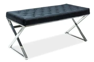 Casarredo Čalouněná lavice ONYX – černá/chrom