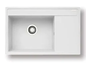 Casarredo CAMEA Pyragranitový dřez 79×50 bílá LH