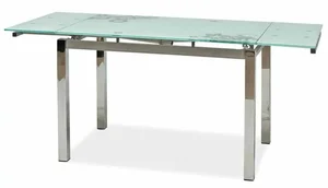 Casarredo GD-017 Rozkládací jídelní stůl – bílé tvrzené sklo