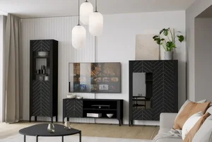 Casarredo KENORA Obývací stěna černá MM-3+4+6