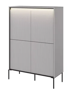 Casarredo Komoda IPOLIS 4D s LED – šedá