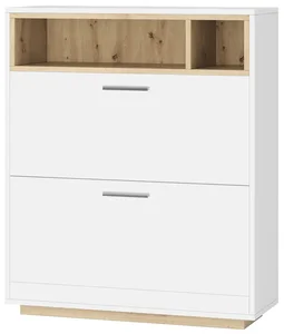 Casarredo LAMTAR Výklopný botník – dub artisan/bílá