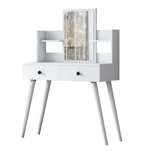 Casarredo LONATO kosmetický stolek se zrcadlem – bílý