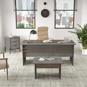 Casarredo NEMBRO – kancelářská sestava (ořech/beton/antracit)