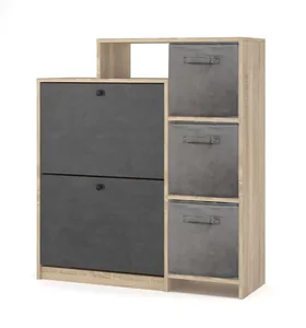 Casarredo PIZZO – výklopný botník široký, dub sonoma