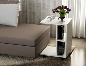 Casarredo Pojízdný odkládací stolek GEMEREK bílý