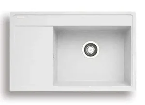 Casarredo Pyragranitový dřez CAMEA 1B/1D RH 79x50 cm Snow