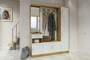 Casarredo SARAH SET2 Předsíňová stěna bílá/dub artisan