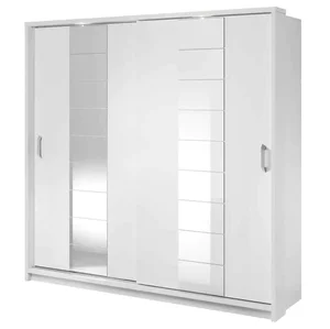 Casarredo Šatní Skříň 14 ARTI 220 s Zrcadlem Bílá