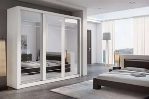 Casarredo Šatní skříň ARTI 250 bílá s zrcadlem