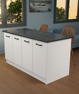 Casarredo VERA 2 – Kuchyňský ostrůvek, bílá/Charcoal flow
