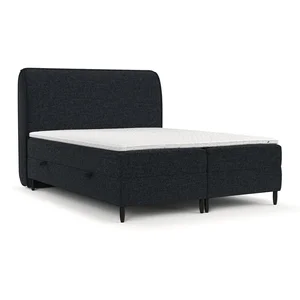 Černá boxspring postel s úložným prostorem 180x200 cm Melba