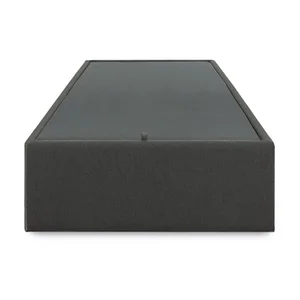 Černá čalouněná jednolůžková postel s úložným prostorem 90x190 cm