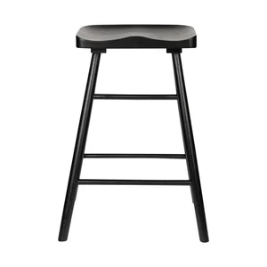Černá dubová barová židle Vander 64 cm
