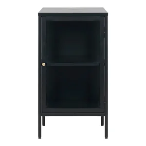 Černá kovová vitrína Carmel 45×85 cm