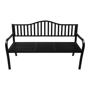 Černá kovová zahradní lavice Segula – Garden Pleasure