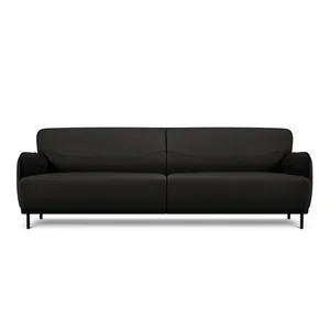 Černá kožená pohovka Windsor & Co Neso 235x90 cm