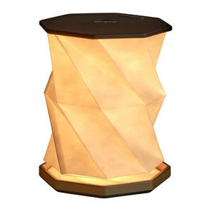 Černá LED stolní lampa Twist Hexagon Ginkgo