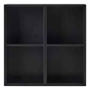 Černá nástěnná knihovna Edge 68x68 cm Hammel