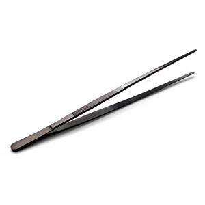 Černá nerezová kuchyňská pinzeta Hendi 30 cm