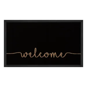 Černá rohožka Hanse Home Cozy Welcome 45x75 cm