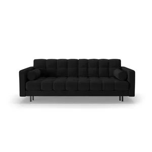 Černá rozkládací pohovka Bali 222 cm s úložným prostorem
