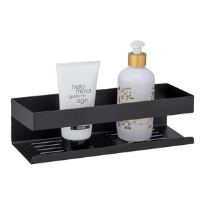 Černá samodržící koupelnová polička Genova Wenko